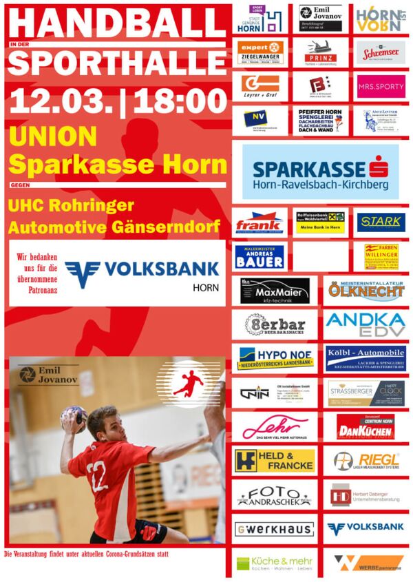 Handball Union Sparkasse Horn - UHC Rohringer Automotive Gänserndorf